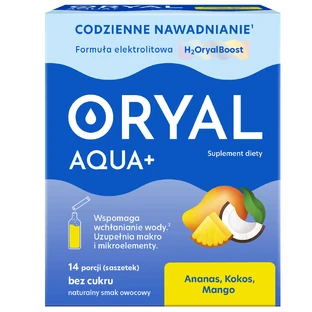 Oryal Aqua+ Ананас, Кокос, Манго, без сахара, 14 пакетиков Утеряна упаковка