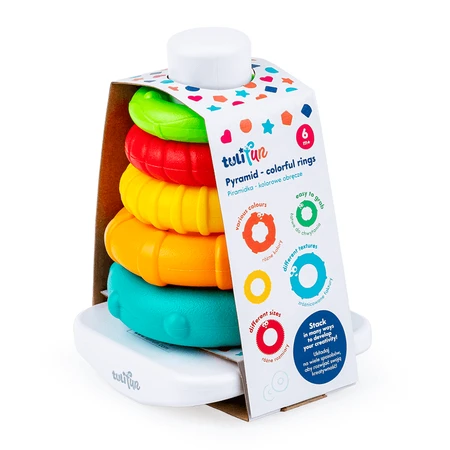 Dumel Tuli Fun, игрушка, пирамидка, цветные обручи, от 6 месяцев, 1 штука: цены и характеристики