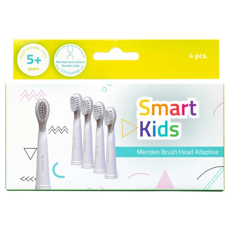 Meriden Smart Kids Adaptive, сменные насадки для звуковой зубной щетки для детей, от 5 лет, 4 шт.: цены и характеристики