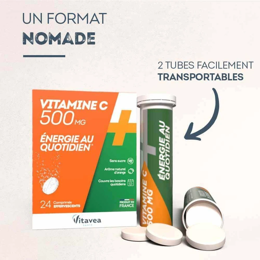 Vitavea Santé Вітаміни C 500 мг Daily Energy x24 шипучі таблетки: ціни та характеристики