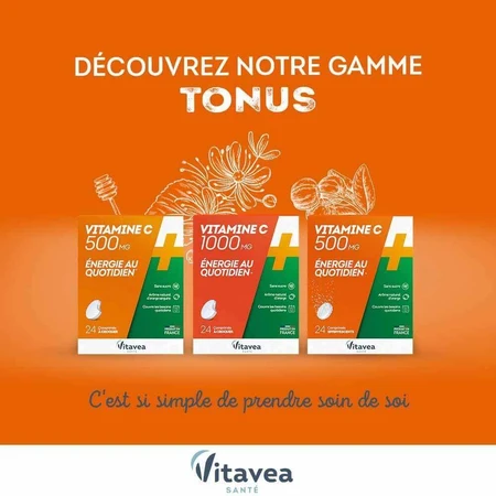 Vitavea Santé Вітаміни C 500 мг Daily Energy x24 шипучі таблетки: ціни та характеристики
