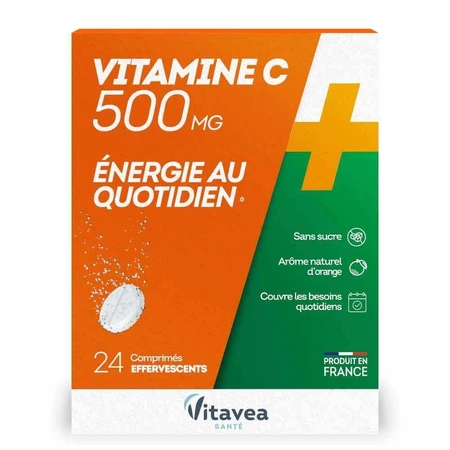 Vitavea Santé Вітаміни C 500 мг Daily Energy x24 шипучі таблетки: ціни та характеристики