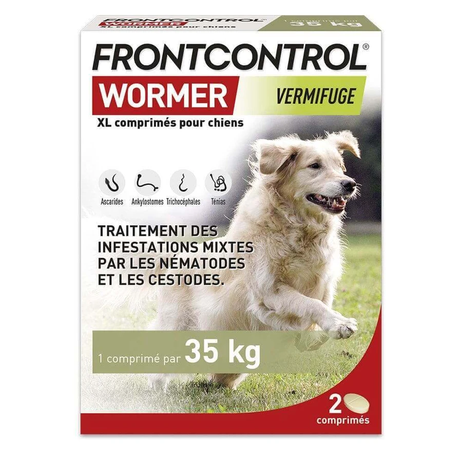 Frontline Frontcontrol Wormer Vermifuge Pour Chien 1 Comprimé XL par 35kg x2: ціни та характеристики