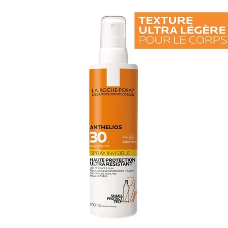 La Roche-Posay Anthelios Ультрастійкий невидимий сонцезахисний спрей SPF 30 200 мл: ціни та характеристики