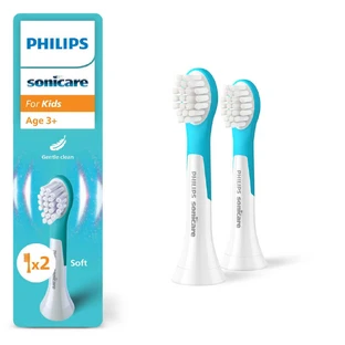 Philips, сменные насадки для звуковой зубной щетки Sonicare For Kids Mini, от 3 лет, 2 шт.