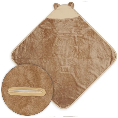 Babymatex, одеяло из микрофибры с капюшоном для переноски Koala Muslin, 95 см x 95 см, коричневый: цены и характеристики