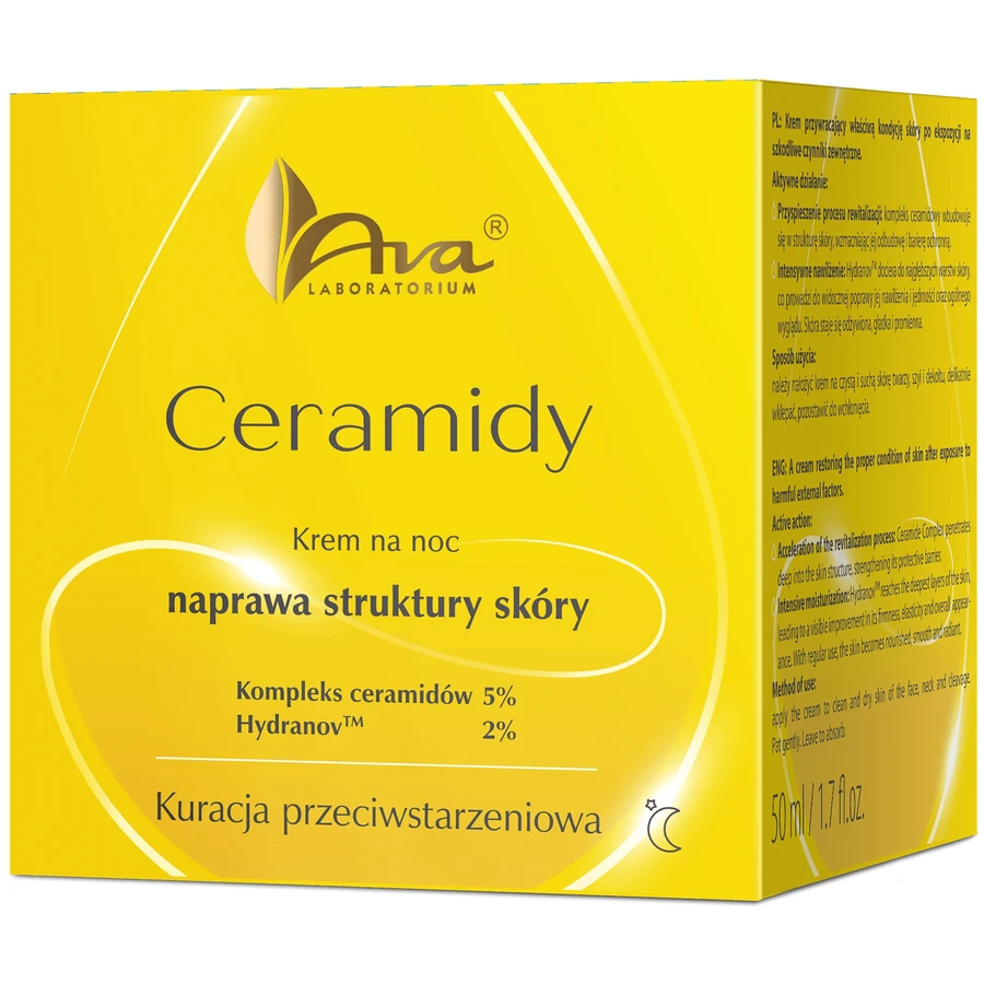 Ava Ceramides, крем для відновлення текстури шкіри, нічний крем, 50 мл: ціни та характеристики