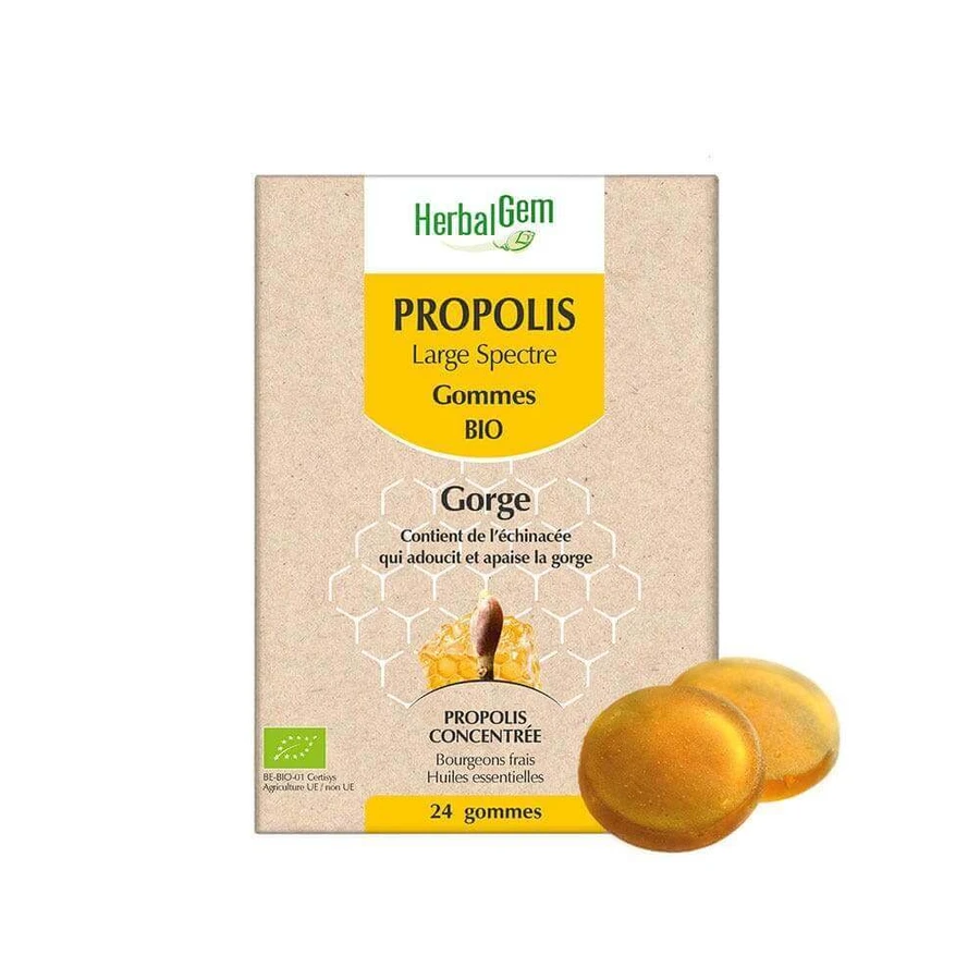 Herbalgem Прополіс Органічні жуйки широкого спектру дії x24: ціни та характеристики