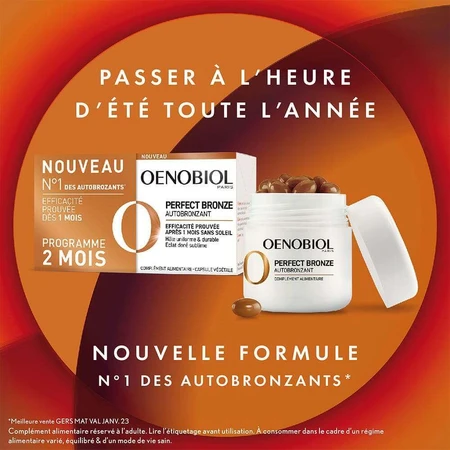 Oenobiol Perfect Bronze Автозагар для засмаги 2х30 капсул: ціни та характеристики