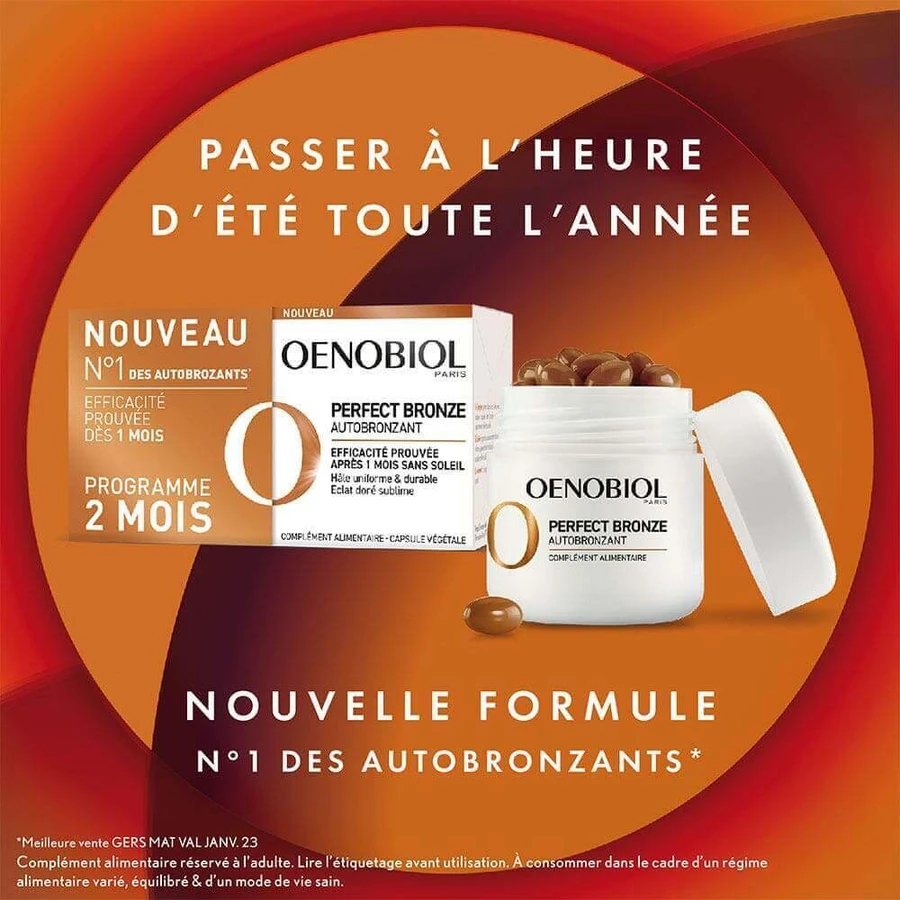Oenobiol Perfect Bronze Автозагар для засмаги 2х30 капсул: ціни та характеристики