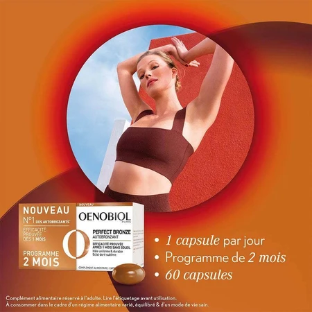 Oenobiol Perfect Bronze Автозагар для засмаги 2х30 капсул: ціни та характеристики