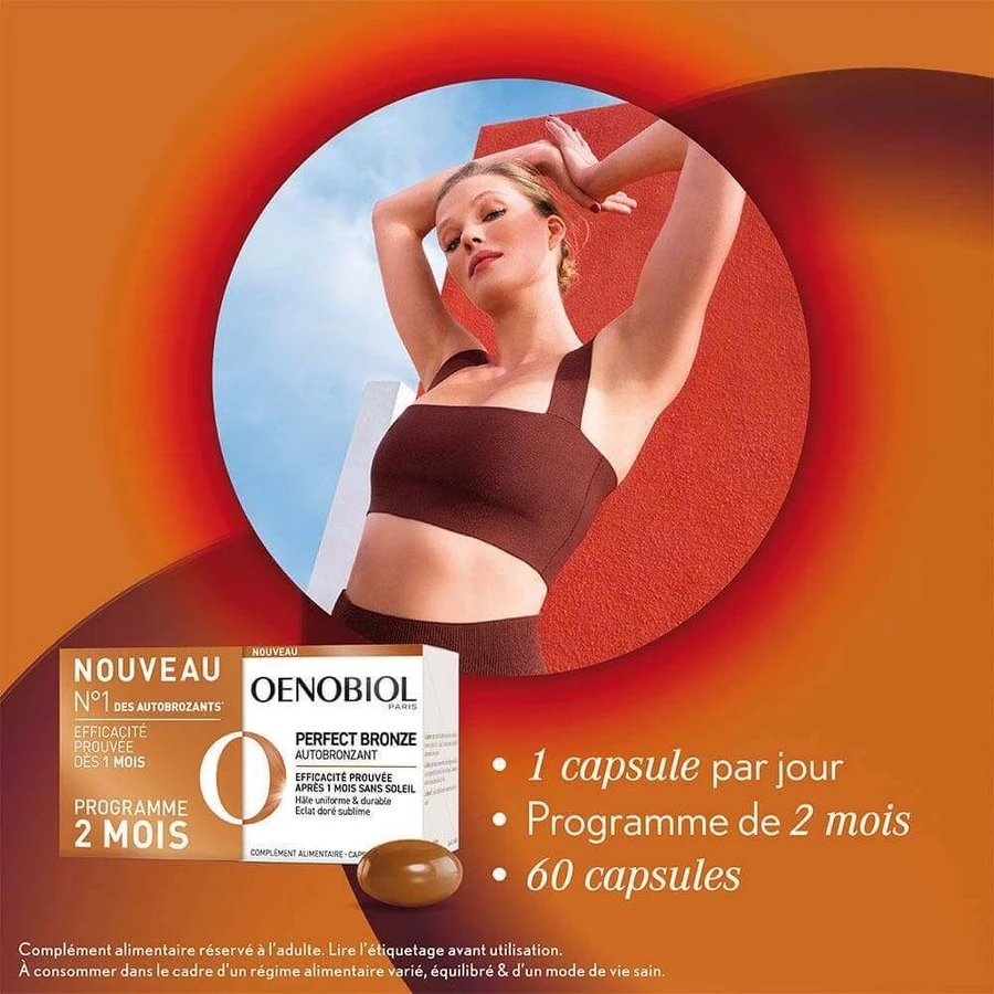 Oenobiol Perfect Bronze Автозагар для засмаги 2х30 капсул: ціни та характеристики