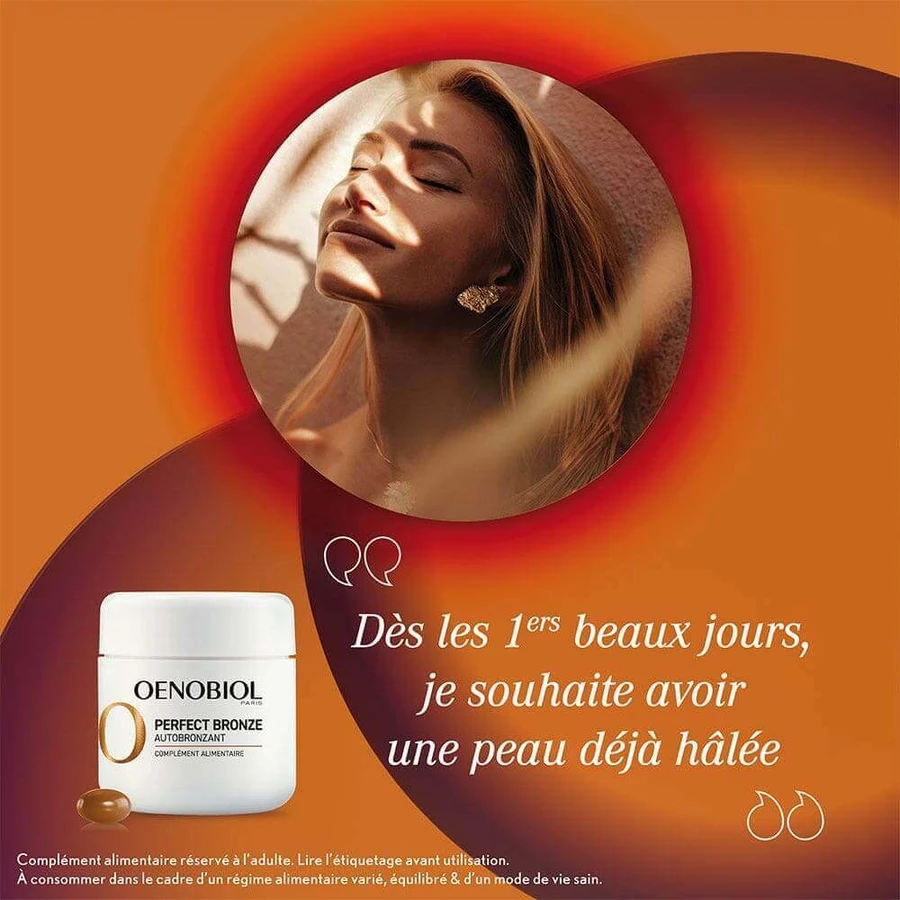 Oenobiol Perfect Bronze Автозагар для засмаги 2х30 капсул: ціни та характеристики