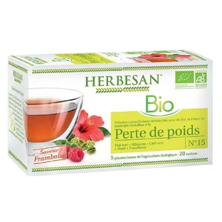 Herbesan Infusion Effetto Mat Perte de Poids Bio Raspberry 20 саше