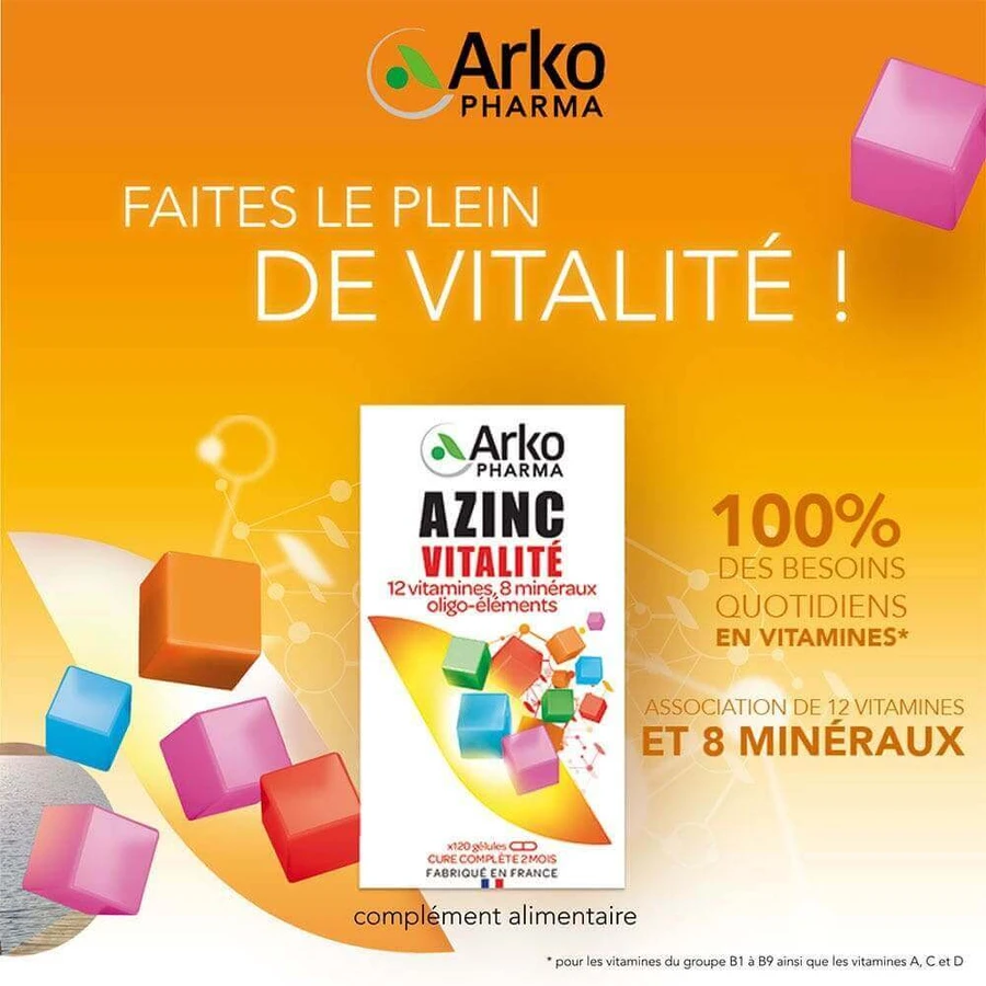 Arkopharma Azinc Shape and Vitality Adult 120 капсул: цены и характеристики