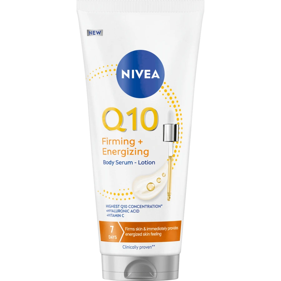 Nivea Q10, сироватка-бальзам для тіла, зміцнююча + енергетична, 200 мл: ціни та характеристики
