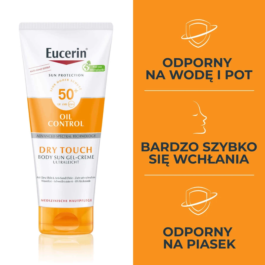 Eucerin Sun Protection Oil Control, gel-cremă ultra-ușoară pentru corp, SPF 50+, 200 мл: цены и характеристики