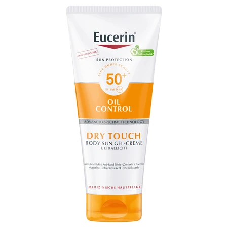Eucerin Sun Protection Oil Control, gel-cremă ultra-ușoară pentru corp, SPF 50+, 200 мл: цены и характеристики