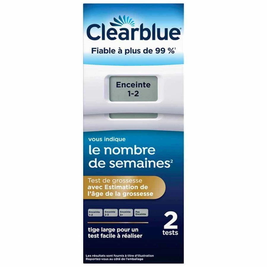 Цифровий тест на вагітність Clearblue з передбачуваням терміном вагітності, 2 шт.: ціни та характеристики