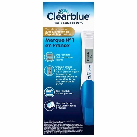 Цифровий тест на вагітність Clearblue з передбачуваням терміном вагітності, 2 шт.: ціни та характеристики