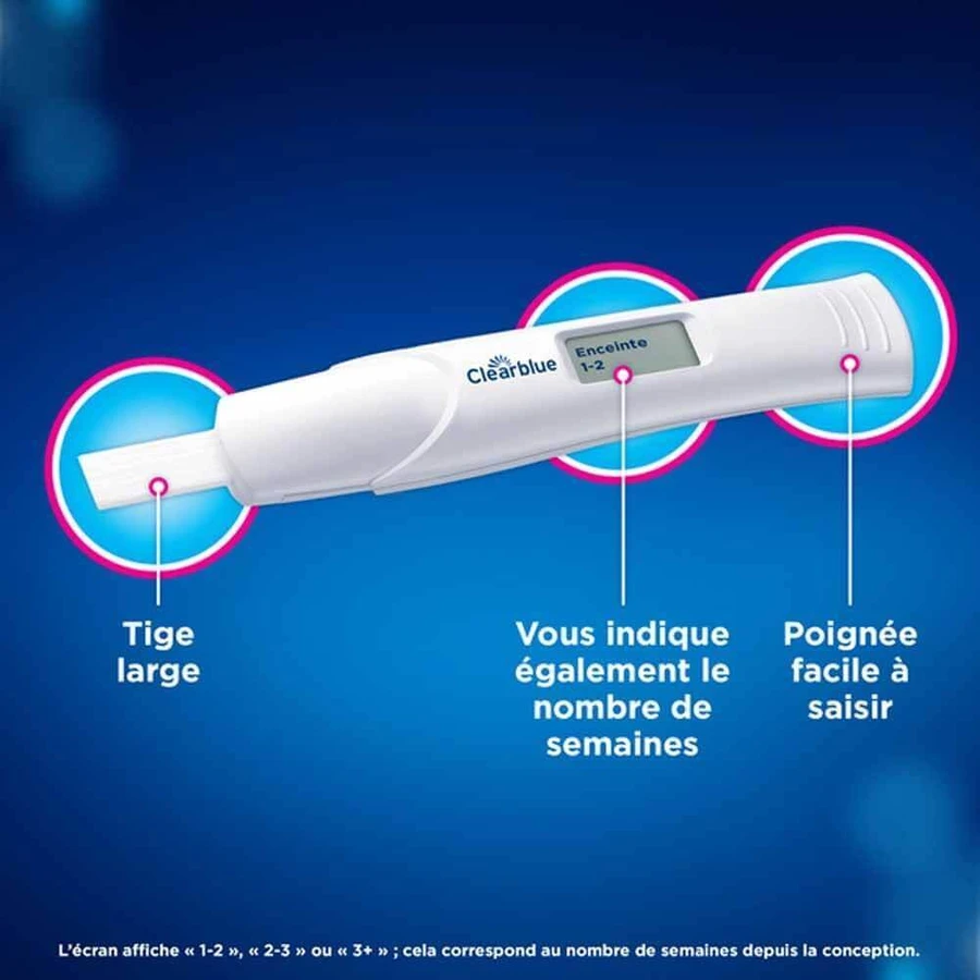 Цифровий тест на вагітність Clearblue з передбачуваням терміном вагітності, 2 шт.: ціни та характеристики