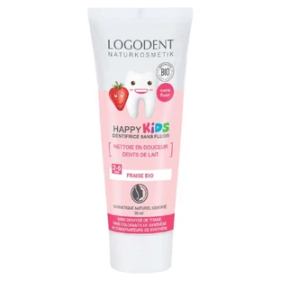 Logona Happy Kids Органічна полунична гель-зубна паста без фтору 50мл