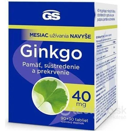 GS Гінкго 60 мг з магнієм 1×120 таблеток, дієтична добавка: ціни та характеристики