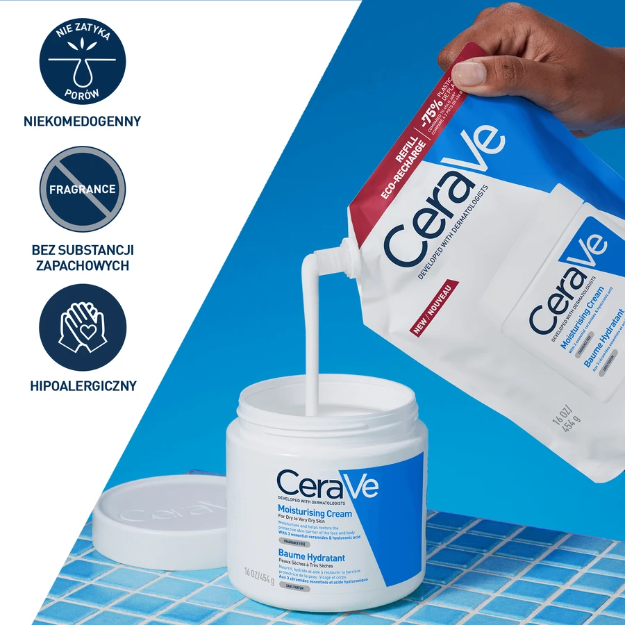 CeraVe, зволожуючий лосьйон для обличчя та тіла з керамідами, для сухої та дуже сухої шкіри, резерв, 454 г: ціни та характеристики