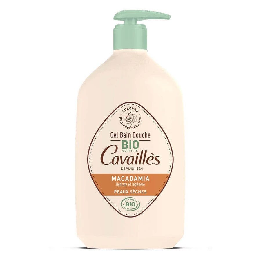 Cavaillès Bio Macadamia Oil Гель для ванни та душу очищуючий для чутливої шкіри 1 л: ціни та характеристики