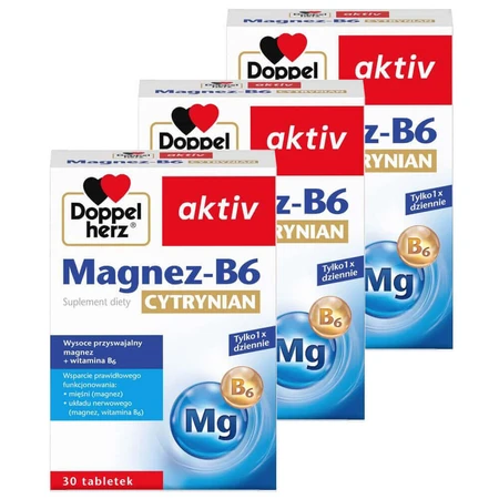 Набор Doppelherz Aktiv Magnesium-B6 Citrate, 3 x 30 таблеток: цены и характеристики