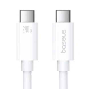 Cablu Baseus CB000066 USB-C - USB-C 240W PD 8K 60Hz 1m - alb