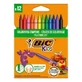 Пластифікована воскова крейда Plastidecor, 12 шт, Bic