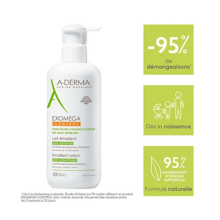A-Derma Exomega Control Пом'якшувальне молочко 400мл: ціни та характеристики