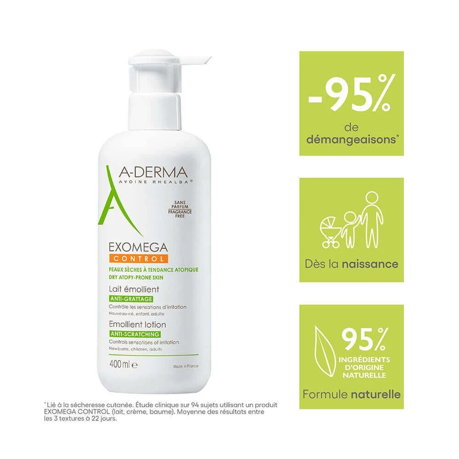 A-Derma Exomega Control Пом'якшувальне молочко 400мл: ціни та характеристики
