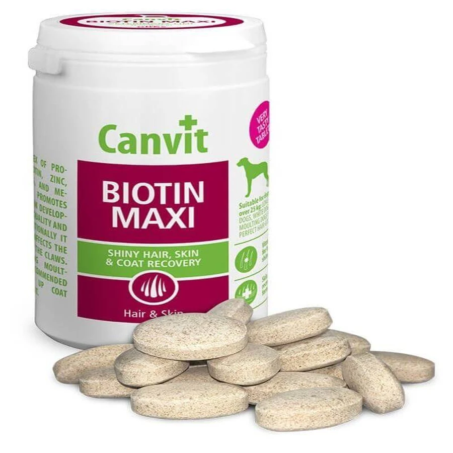 Canvit (Канвіт) Biotin Maxi - Вітамінний комплекс для шкіри, шерсті і пазурів собак великих порід; 500 г (166 шт.): ціни та характеристики