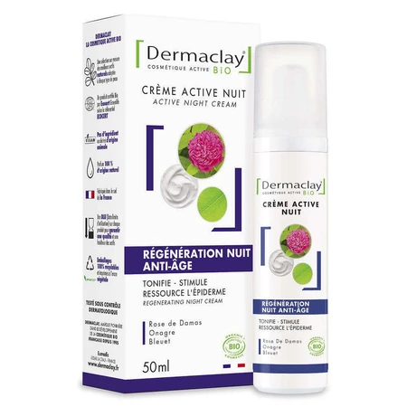 Dermaclay Organic Regenerating Anti-Ageing Night Cream 50ml: цены и характеристики
