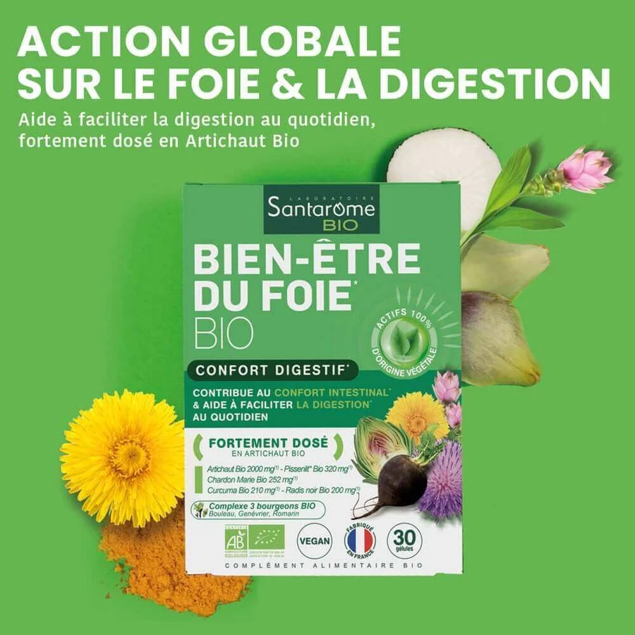 Santarome Wellness Organic Liver 30 гелів Confort Digestif 30 гелів: ціни та характеристики