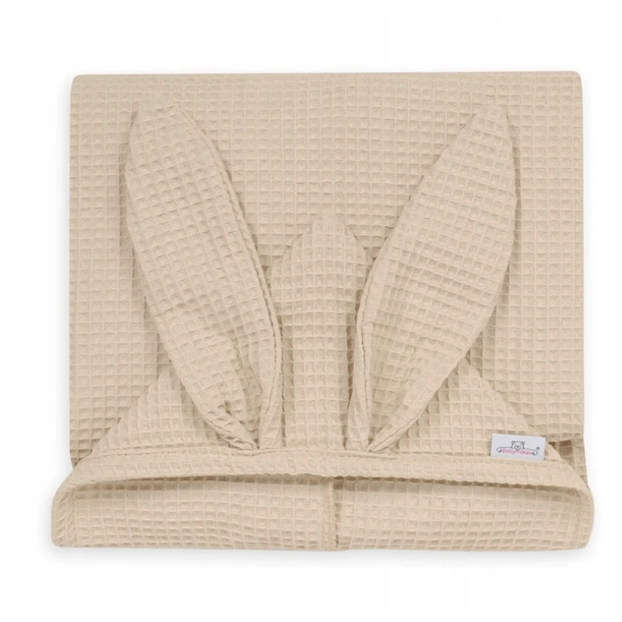 BabyMatex, Бавовняний покривало для ванни Wafel Prestige Bunny, 70 см х 140 см, бежевий: ціни та характеристики