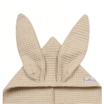 BabyMatex, Бавовняний покривало для ванни Wafel Prestige Bunny, 70 см х 140 см, бежевий: ціни та характеристики