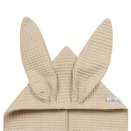 BabyMatex, Бавовняний покривало для ванни Wafel Prestige Bunny, 70 см х 140 см, бежевий: ціни та характеристики
