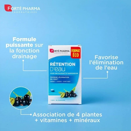 Forté Pharma Затримка води, збагачена ясеном, чорною смородиною та зеленою кавою 56 таблеток: ціни та характеристики