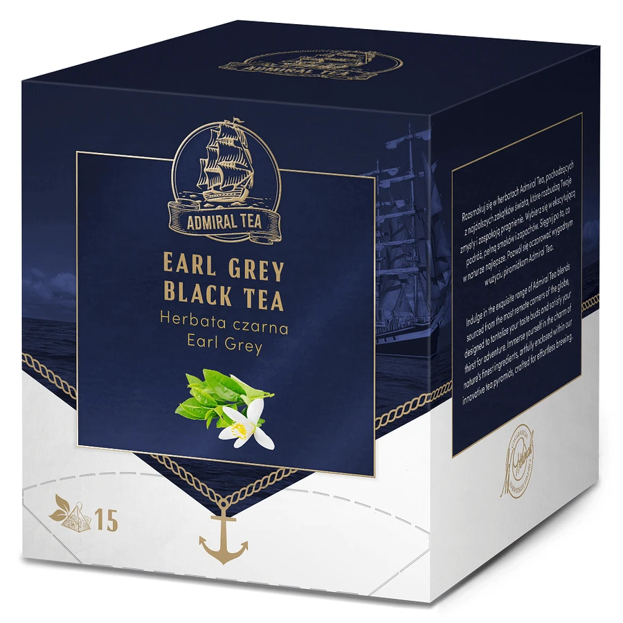 Admiral Tea Earl Grey, чорний експрес-чай, 2 г х 15 пакетиків: ціни та характеристики