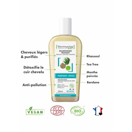 Dermaclay Detox Rhassoul Purifying Shampoo 250 мл: цены и характеристики