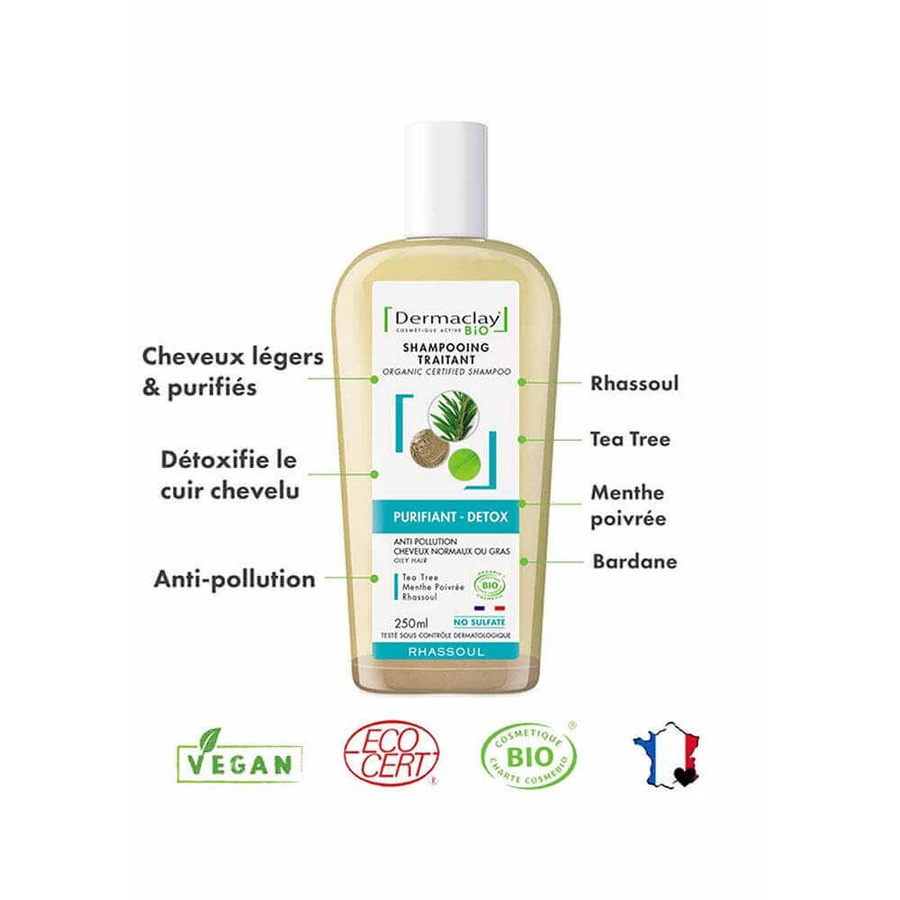 Dermaclay Detox Rhassoul Purifying Shampoo 250 мл: цены и характеристики