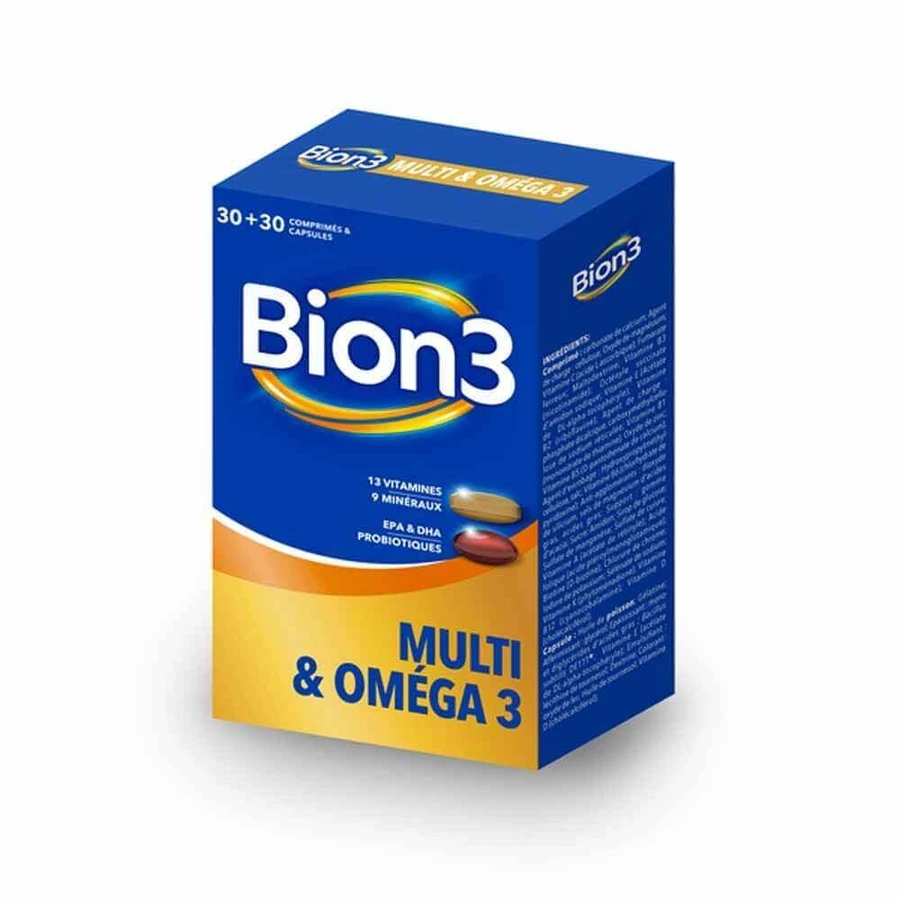 Bion3 Multi та Омега 3 30 таблеток + 30 капсул: ціни та характеристики
