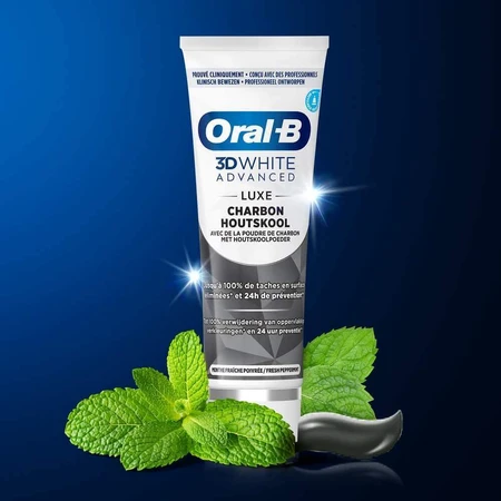 Зубна паста Oral-B 3D White Advanced Зубна паста Luxe Вугілля 75мл: ціни та характеристики