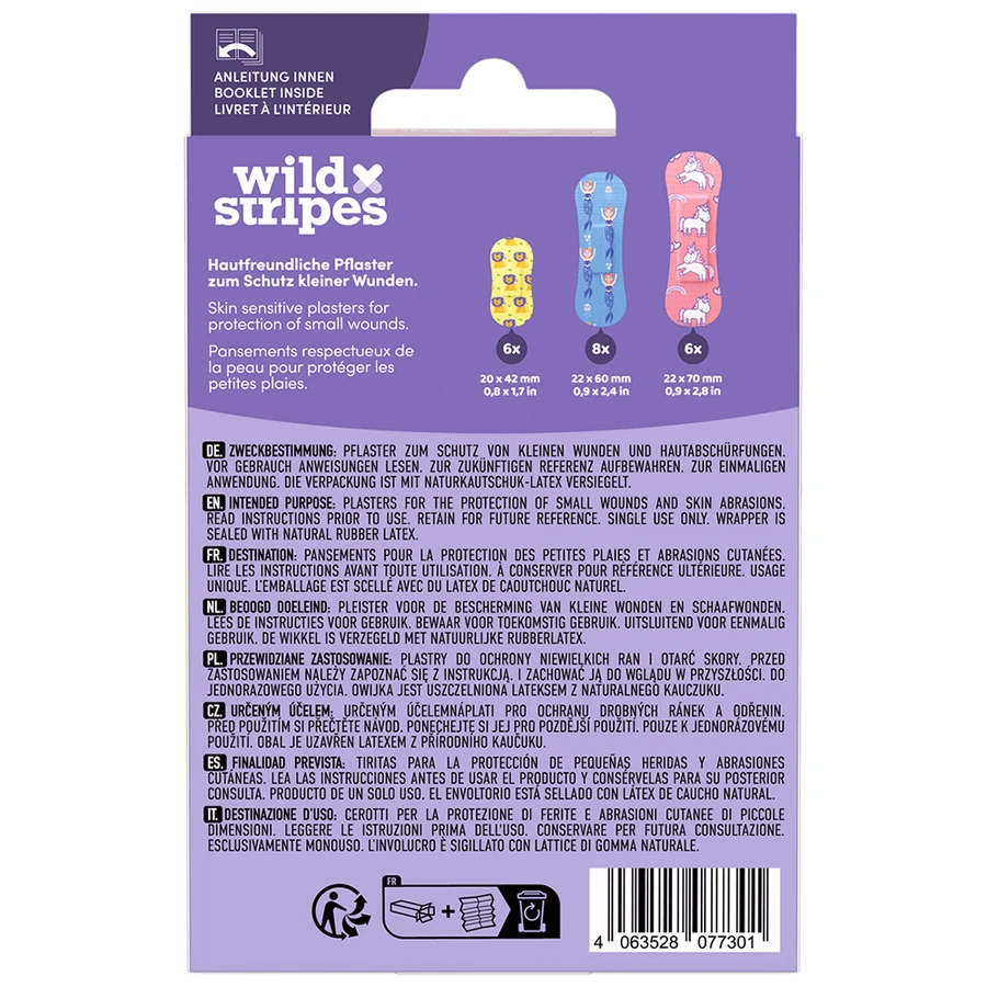 Пластыри Wild Stripes Kids Sensitive, Fantasy, 20 шт.: цены и характеристики