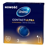 Unimil Contact Ultra, экстра увлажненные презервативы, ультратонкие, 3 штуки