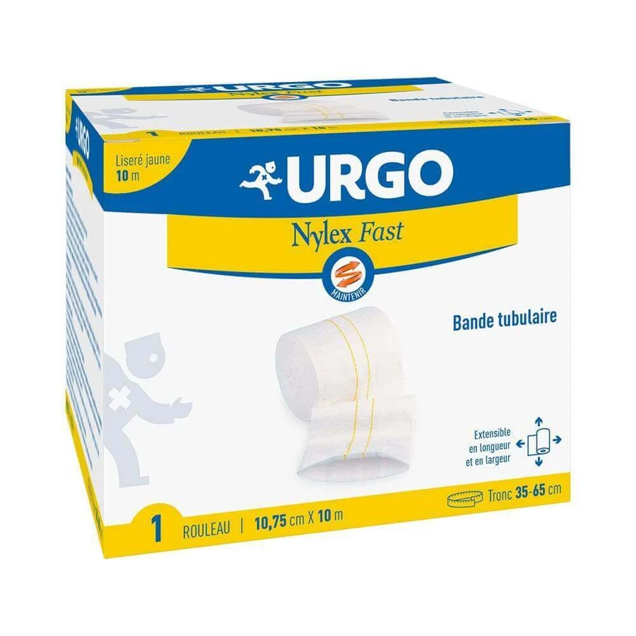 Бинты Urgo Nylex Fast Roll желтые трубчатые 10 м x 10,75 см 1: цены и характеристики