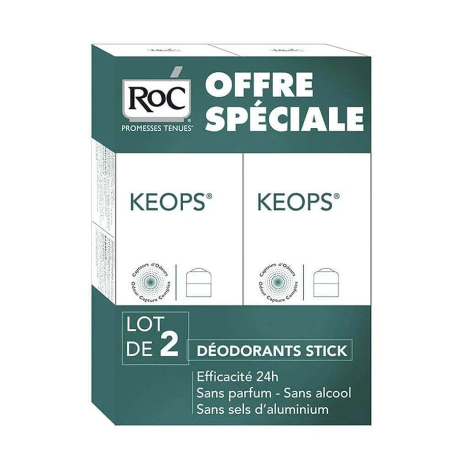 Roc Keops Дезодорант-стик Умеренное потоотделение 2х40 мл: цены и характеристики